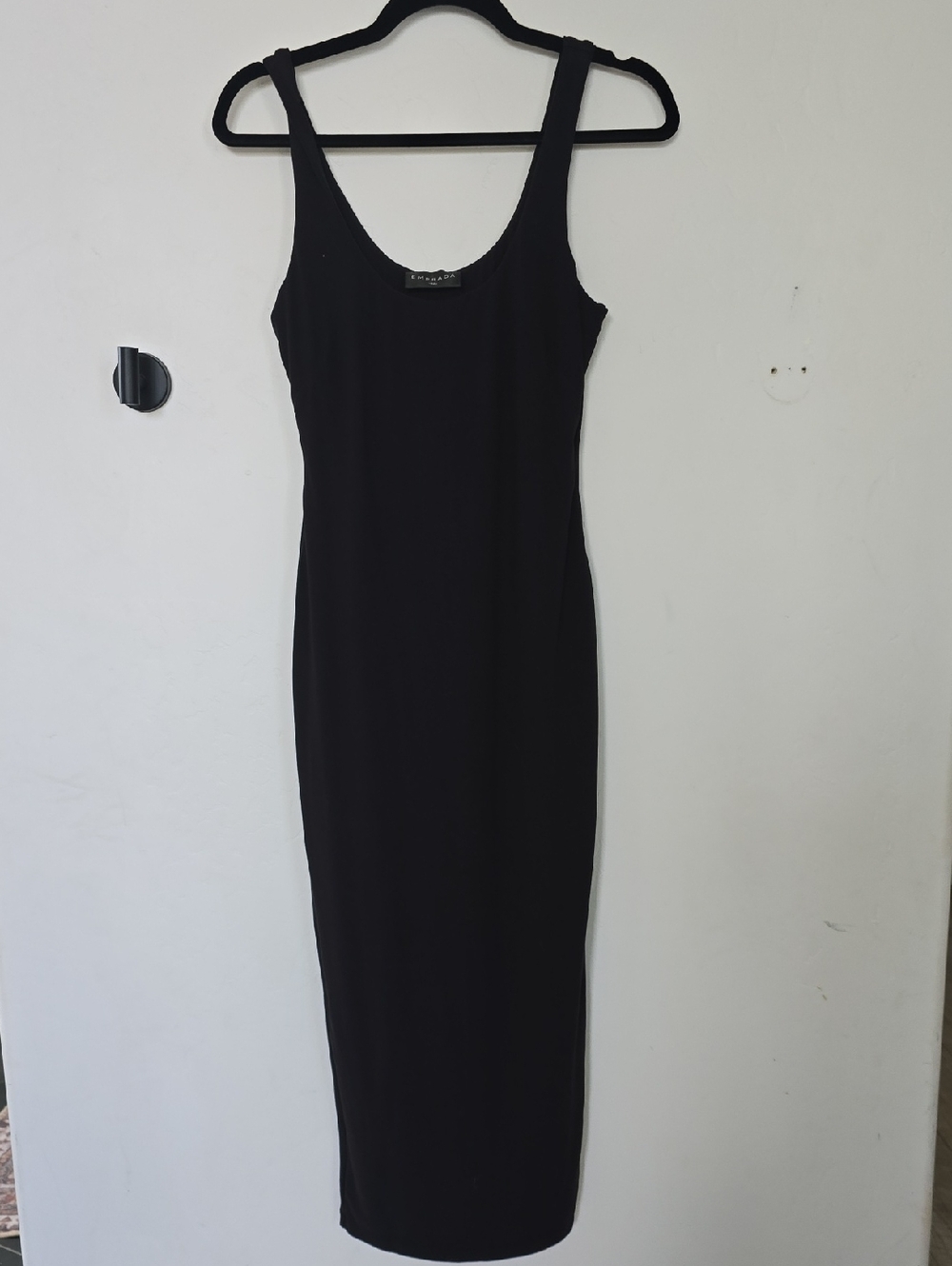 Emprada Black Scoop-Neck Maxi Dress